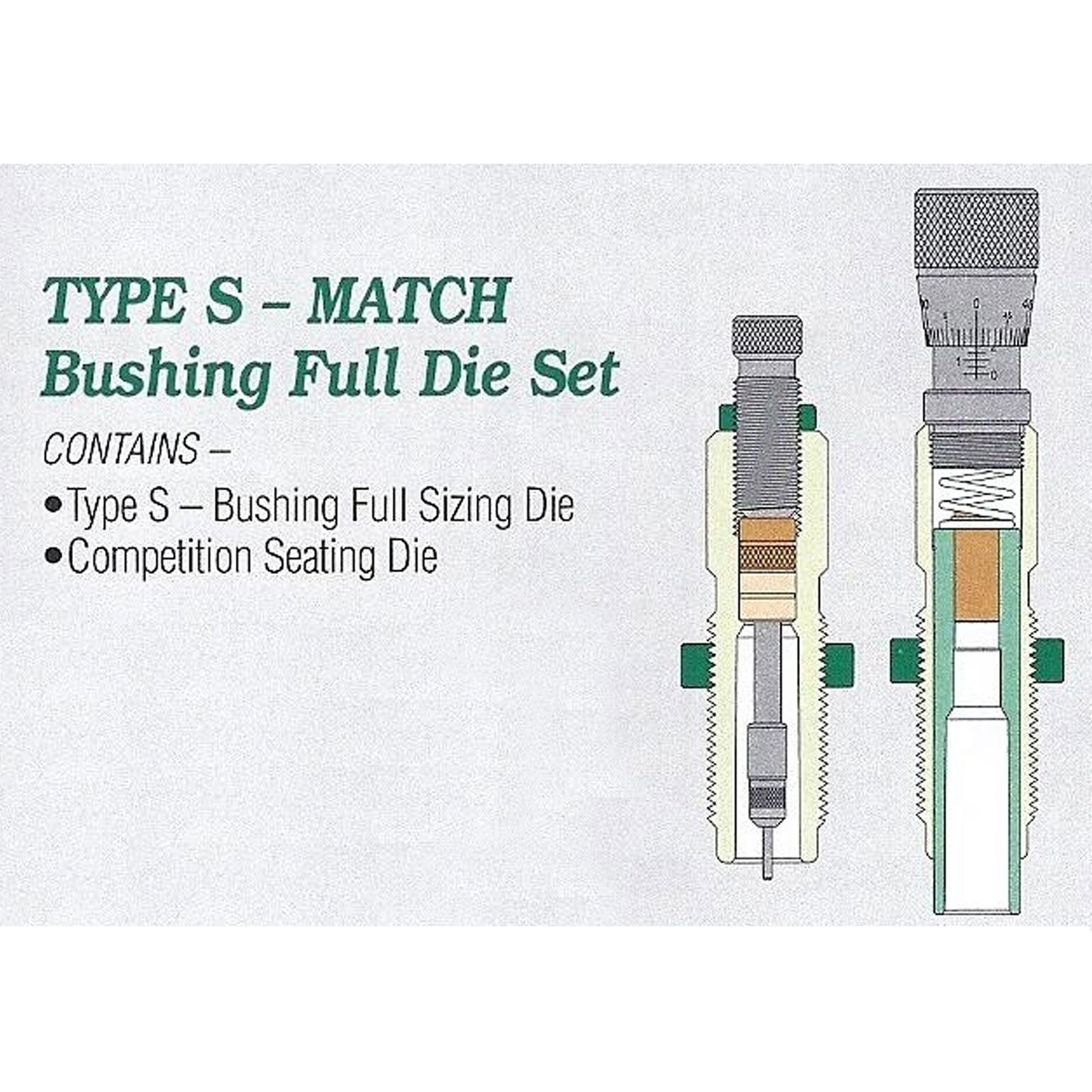 REDDING .25 Creedmoor Type S Match Bushing Full Die Set (36960)
