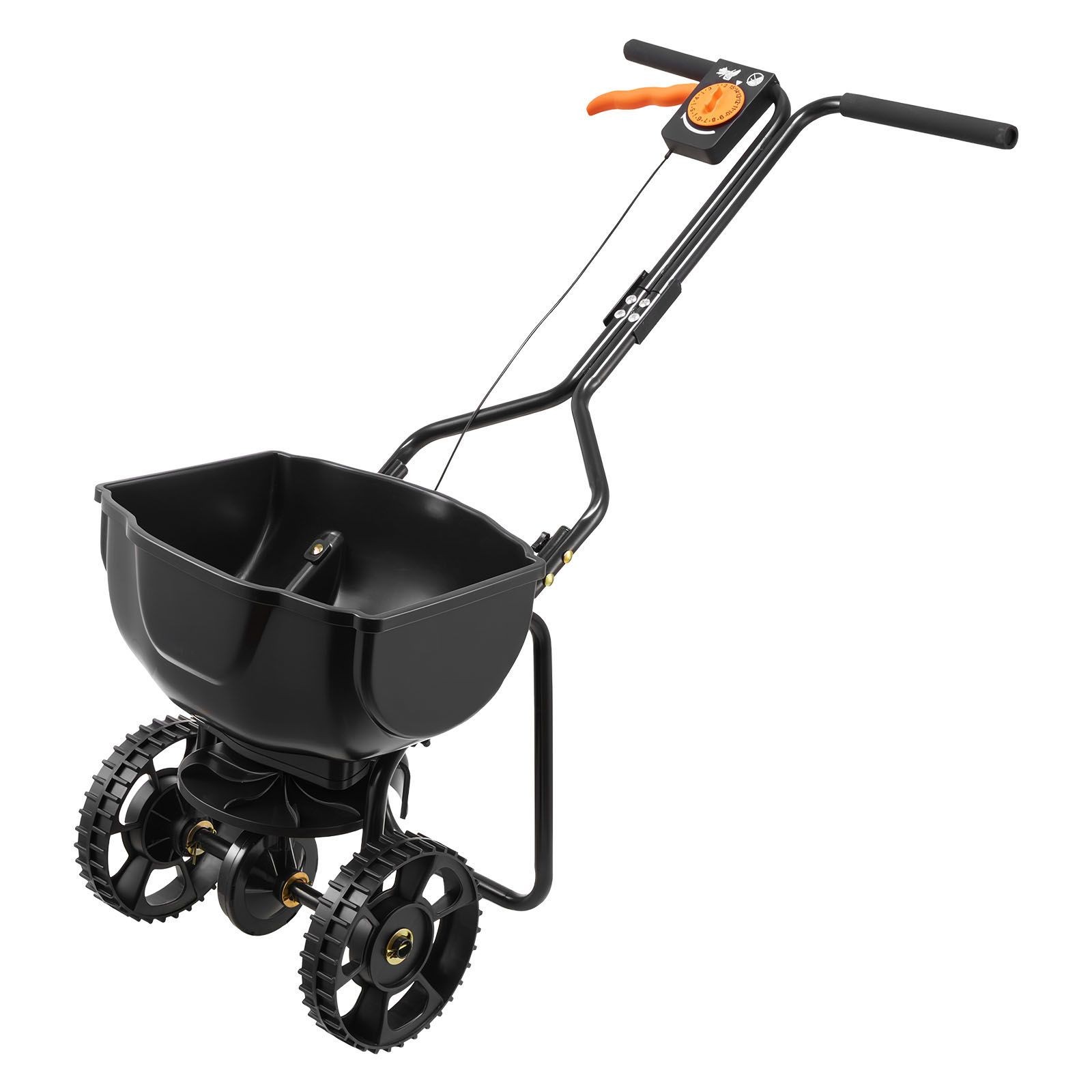 Walk-Behind Spreader, 9.8ft Spreading Width, Push Broadcast Spreader