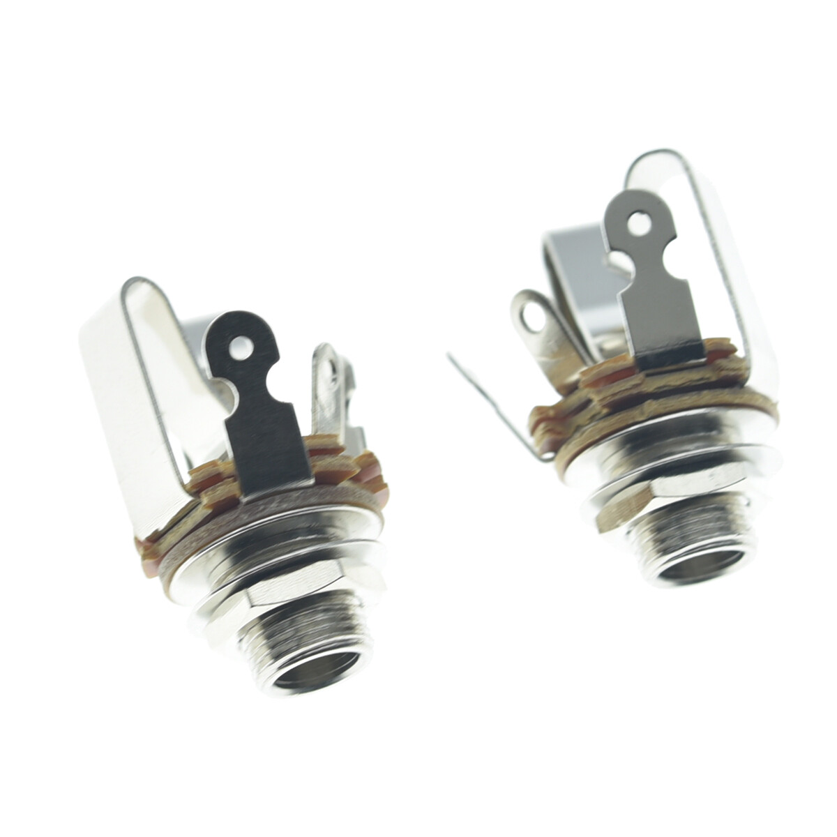 Brass Metric/USA 3/8"-32 Female 1/4" Stereo Jacks 6.35mm TRS Stereo Jack Sockets