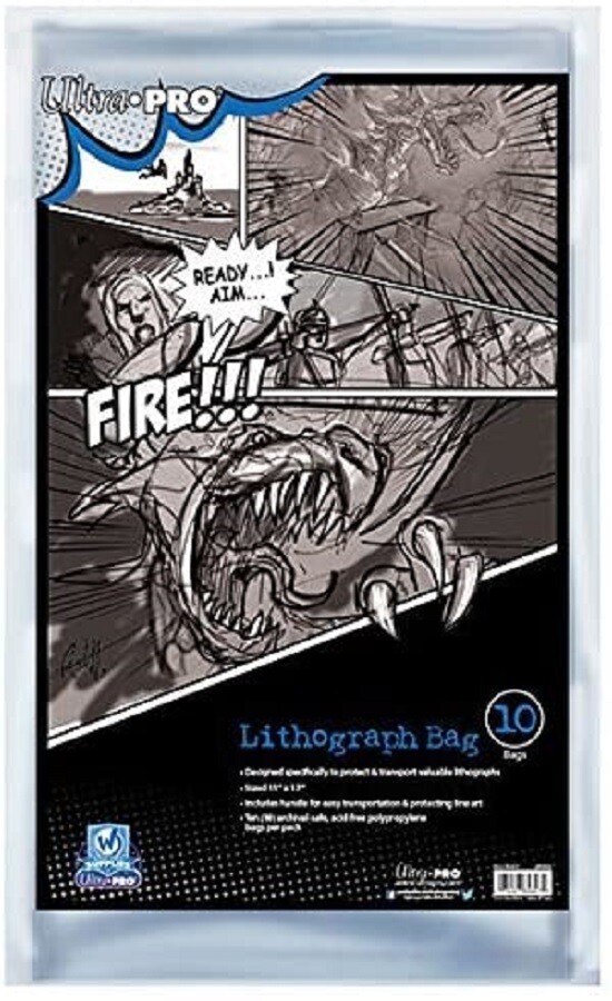 (10-Pack) Ultra Pro Lithograph Bags - Convention Friendly - Carry / Storage