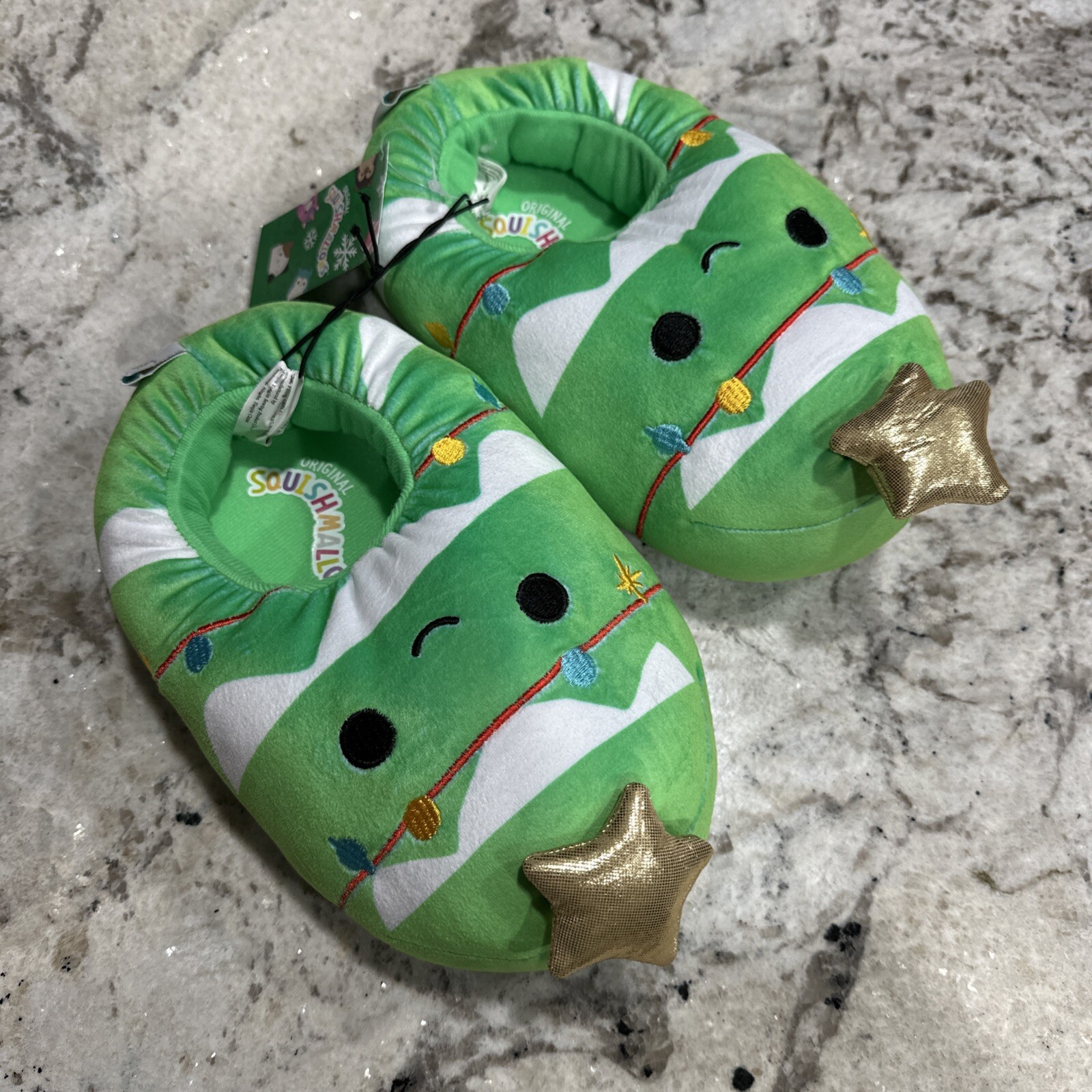 Squishmallows Christmas Tree Slippers - NWT - Size 5-6