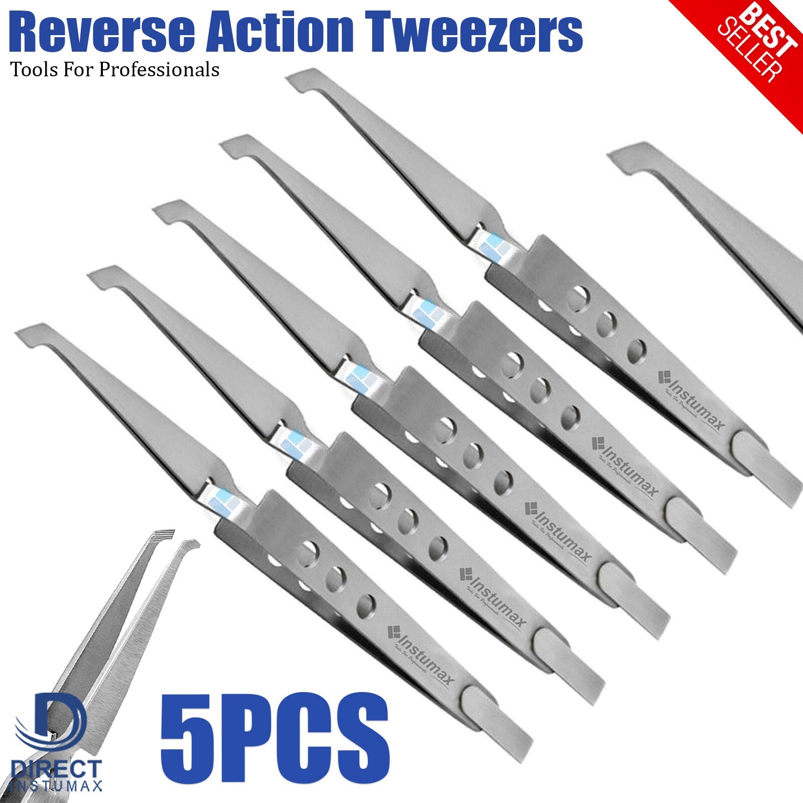 Dental Bracket Holding Tweezers Orthodontic Placing Reverse Action Forceps
