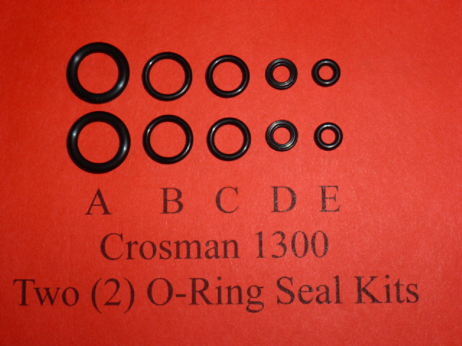 Crosman 1300 Air Pistol Two (2) O-Ring Seal Kit-Exploded View & E-Z Seal Guide