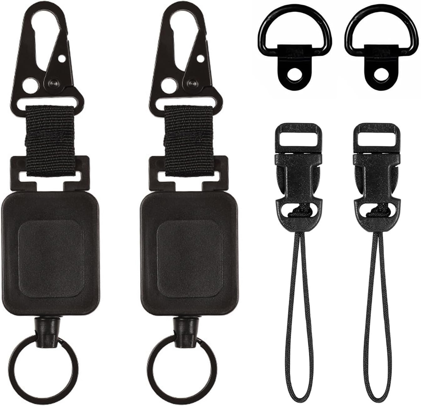 Effortless Installation! CB Mic Retractable Holder with 24" Steel Tether, 2 Pack