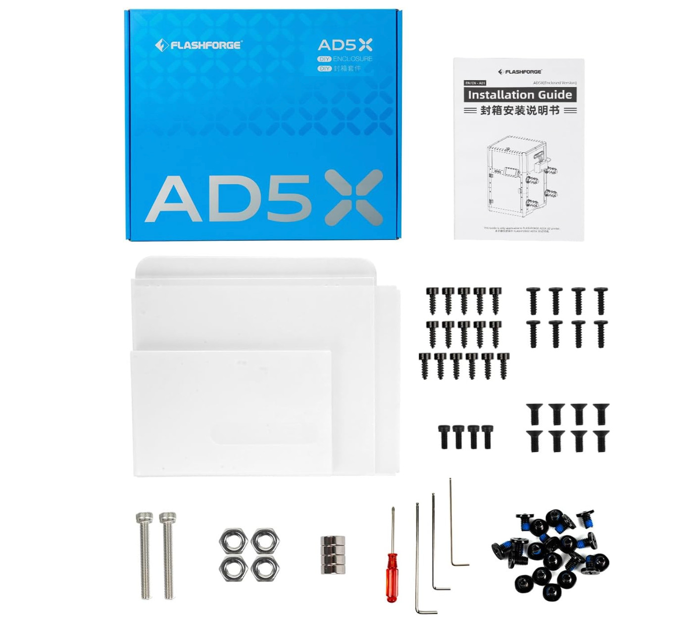 Flashforge AD5X DIY Enclosure Kit 3D Printer Housing Cover New Open Box