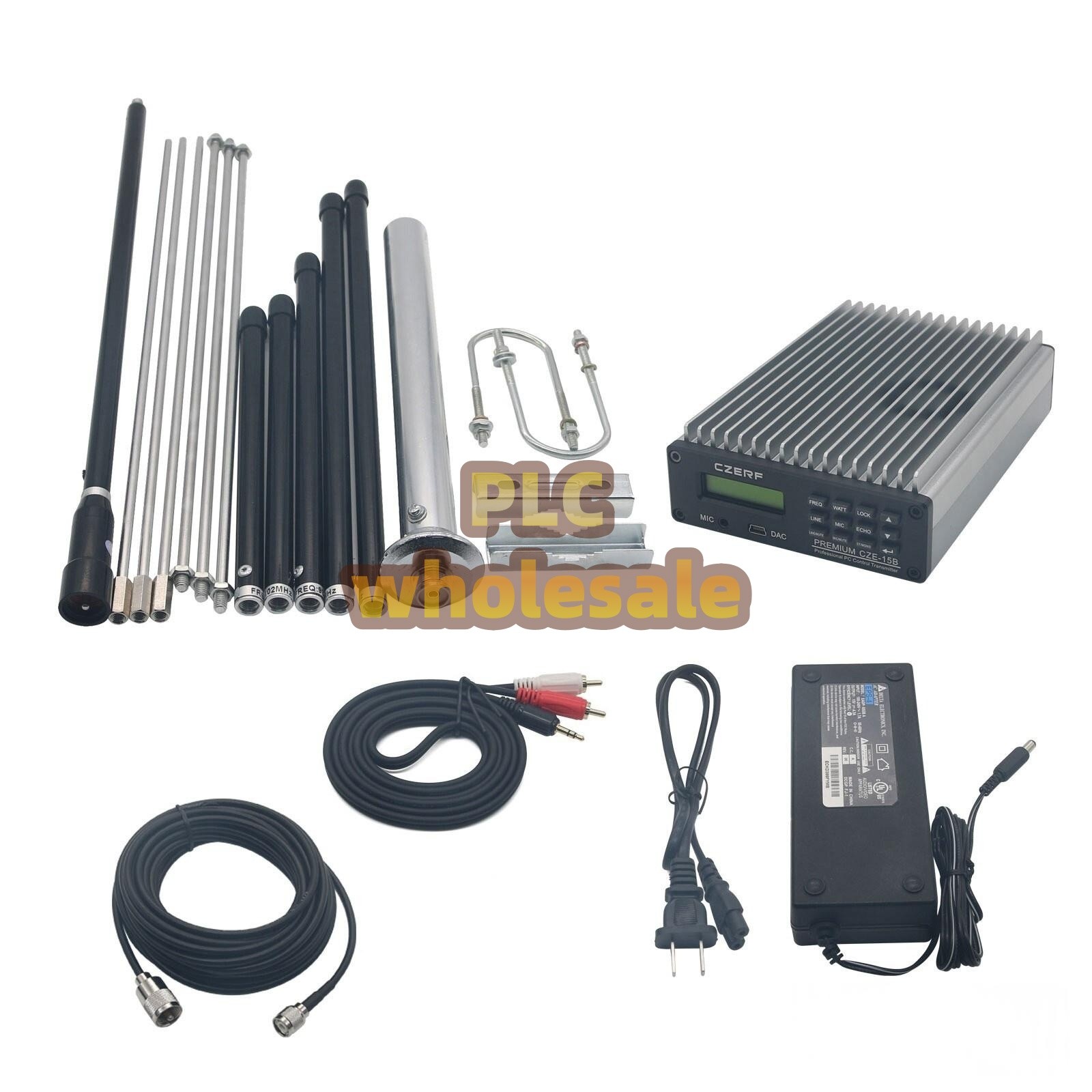 CZE-15B Adjustable Stereo FM Transmitter PC Control Wireless Radio KIT 0.3-15W