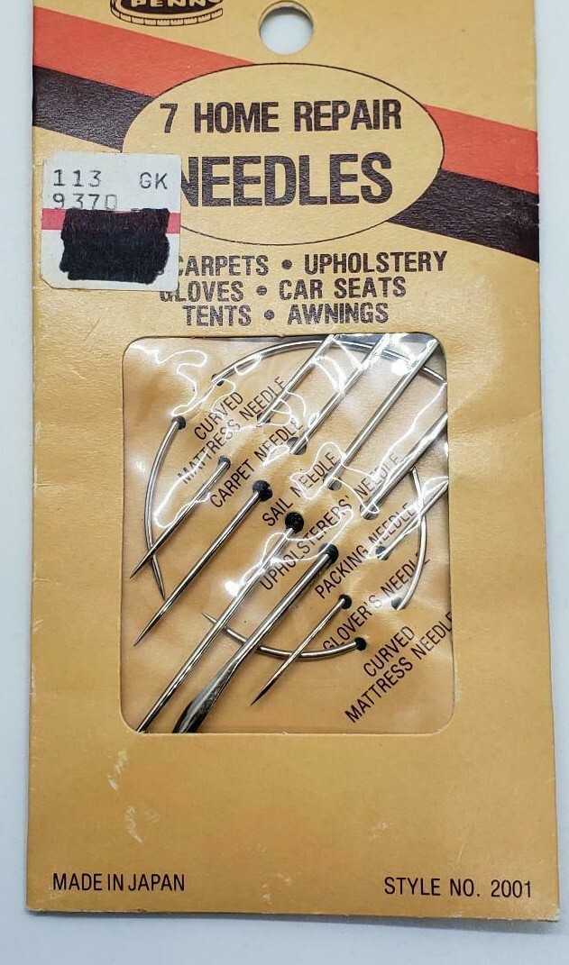 Penn, 7 Home Repair Needles, Japan, Upholstery, Tents, Gloves, Canvas,Car Seats