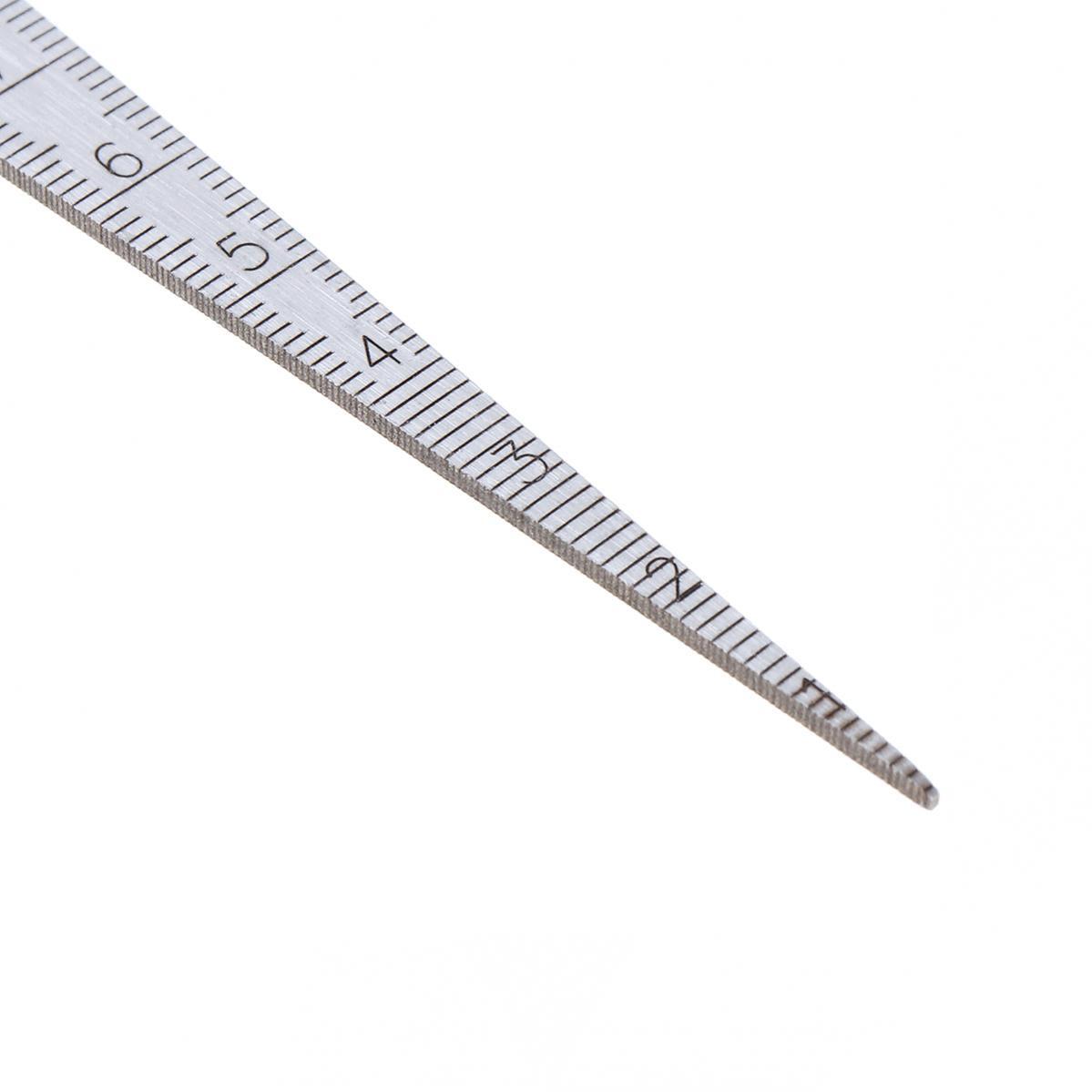Stainless Steel Wedge Feeler Aperture Gauge Imperial / Metric Double Sided Scale