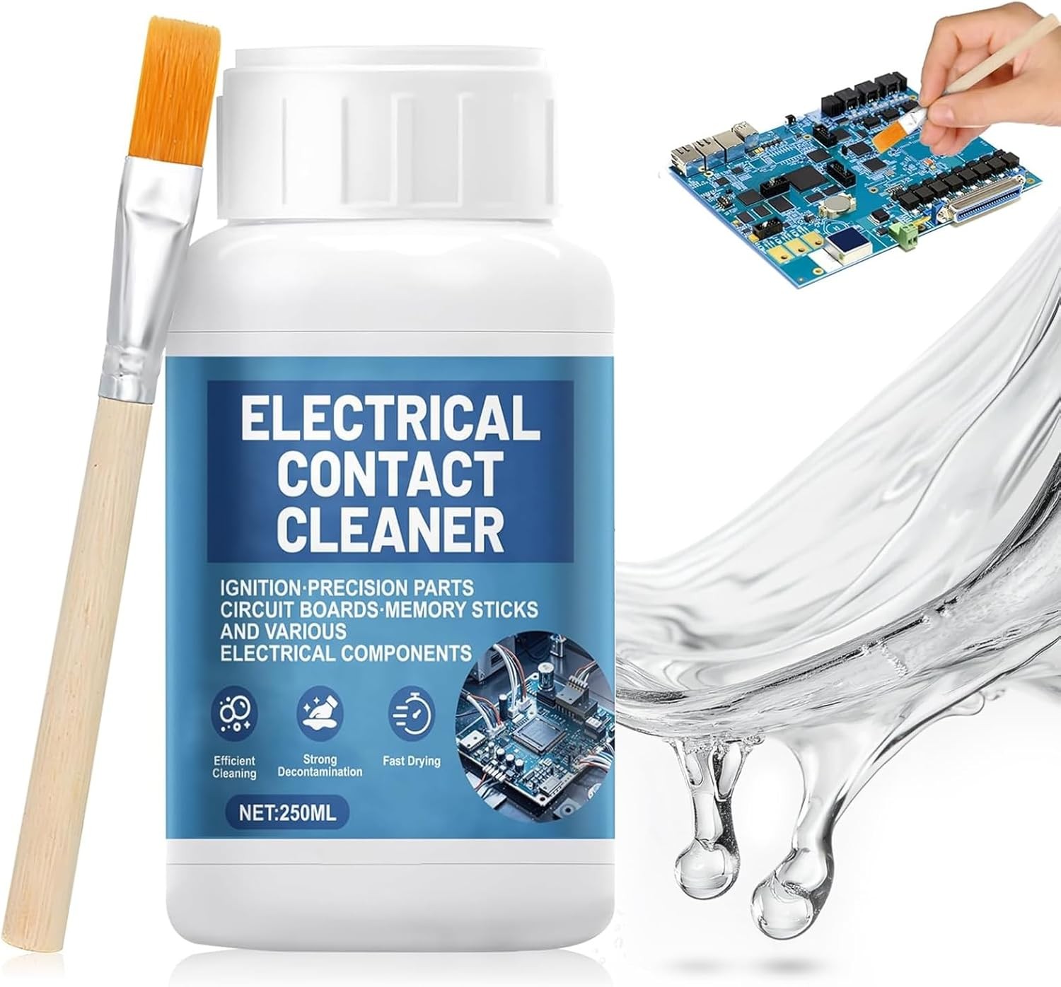 JAOJAO 250ml Electronic Contact Cleaner, Circuit Board Cleaner Fast Drying Preci