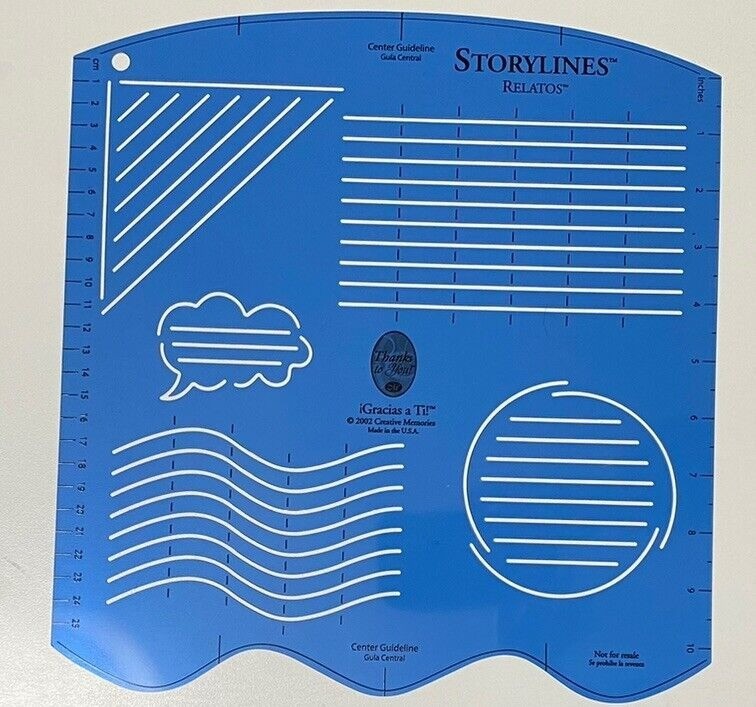 Creative Memories Journaling TEMPLATE Storylines Tool for Page Titles Scrapbook
