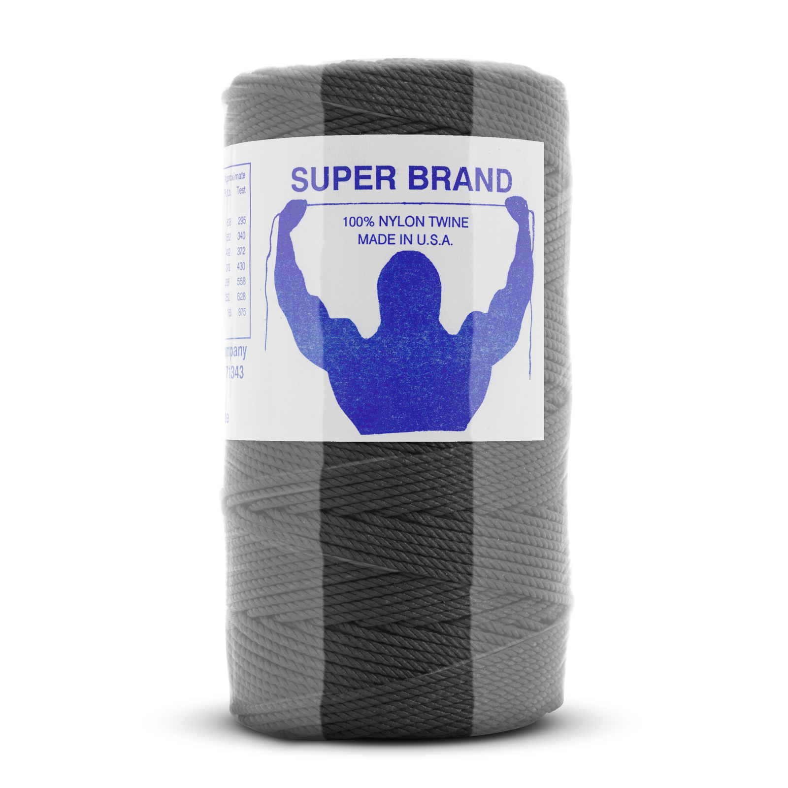 Tarred (Black) Nylon Twine, Twisted. Size #30, 1/4 lb 1-pack