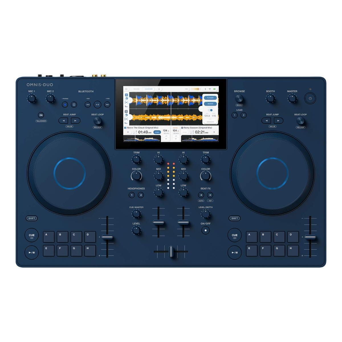 AlphaTheta OMNIS-DUO Portable DJ Controller System w Black Flight Case Pack