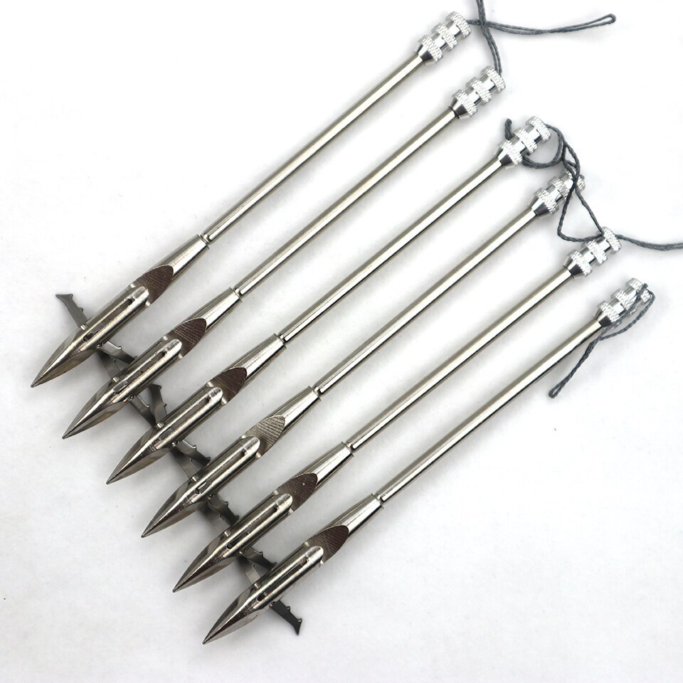 6Pcs Stainless Steel Broadheads Arrowhead Bow Fishing Slingshot Arrow 9 Styles