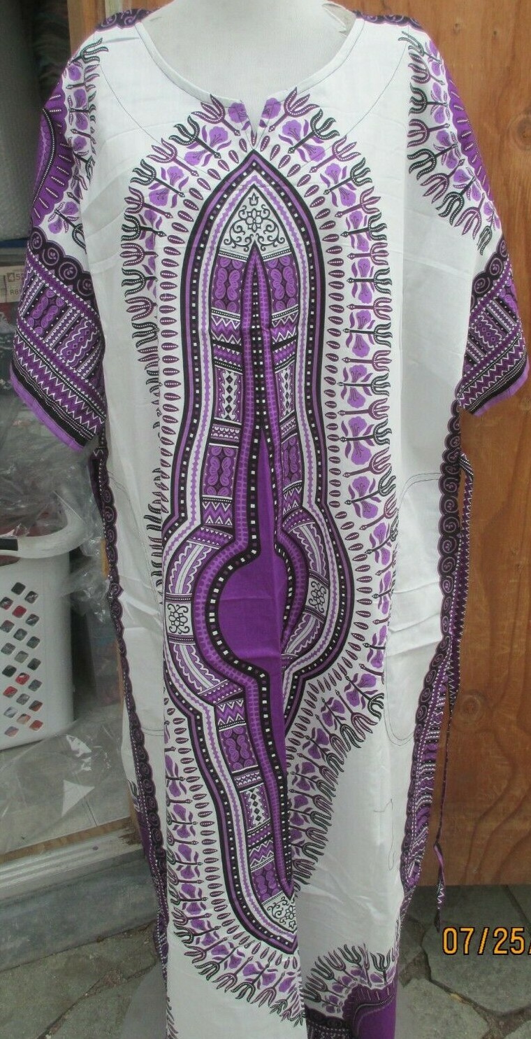 NEW Dashiki African dress Women Traditional Dress long caftan 2XL Size