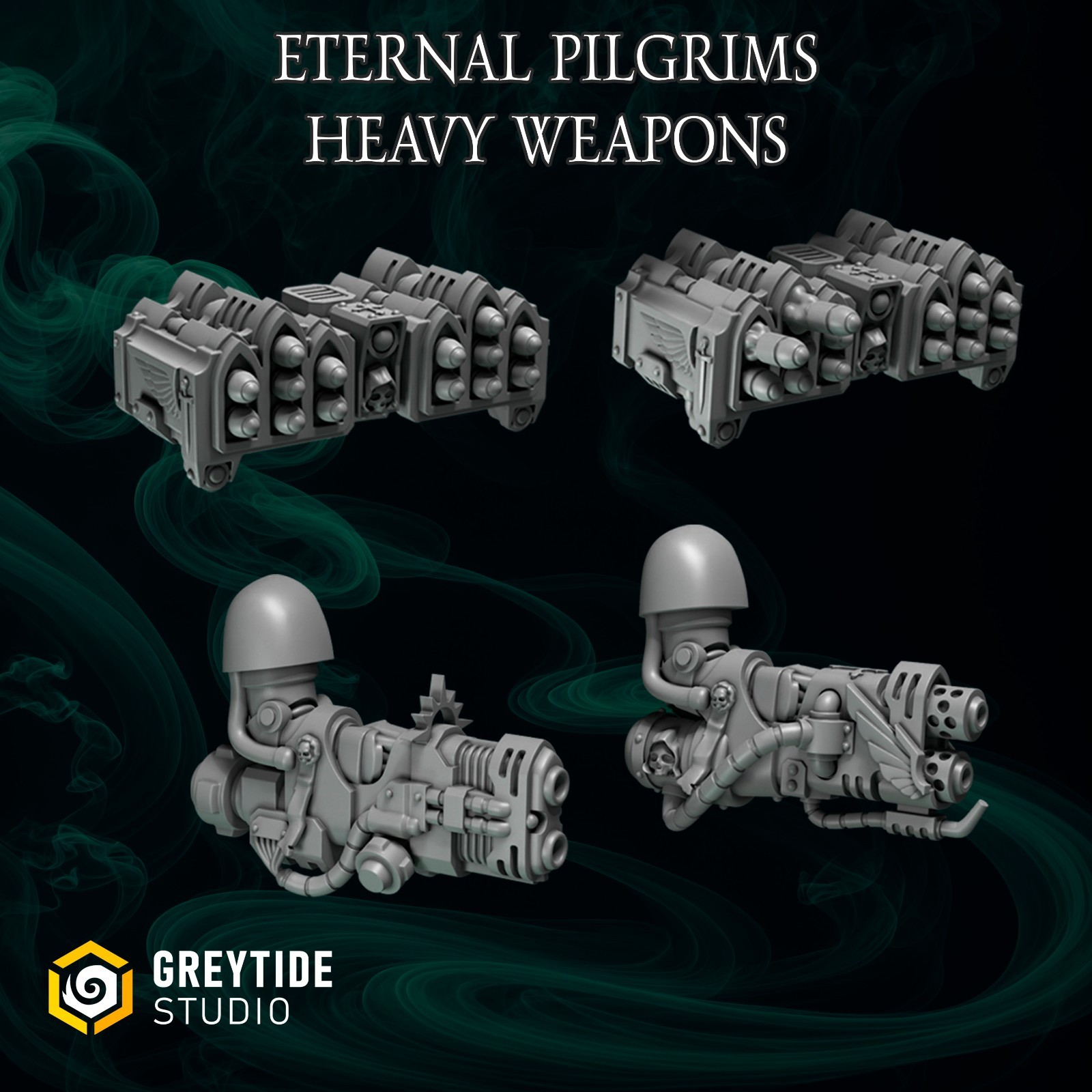 Eternal Pilgrims Big Armor Upgrade Bits | 16K Resin 3D Printed [Greytide]