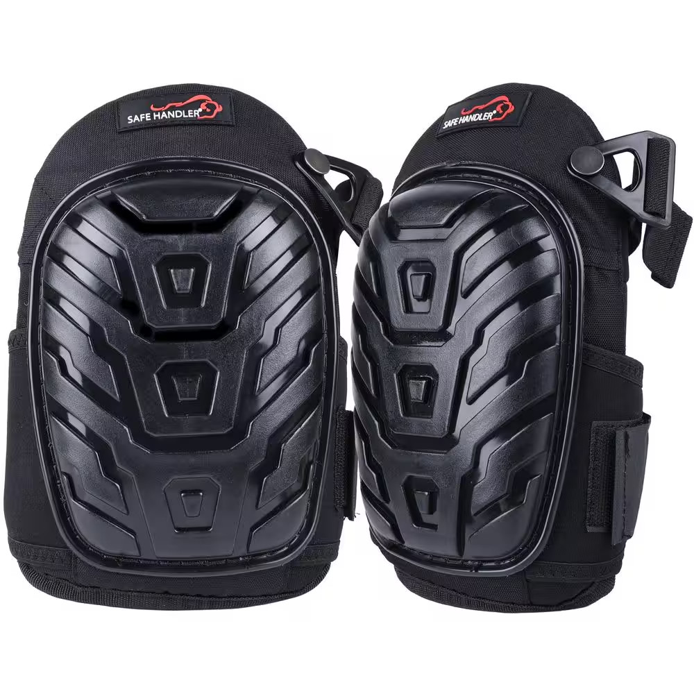 Heavy Duty Professional Crystal Gel Knee Pads with EVA Foam Cushion, Hard Non-Sl