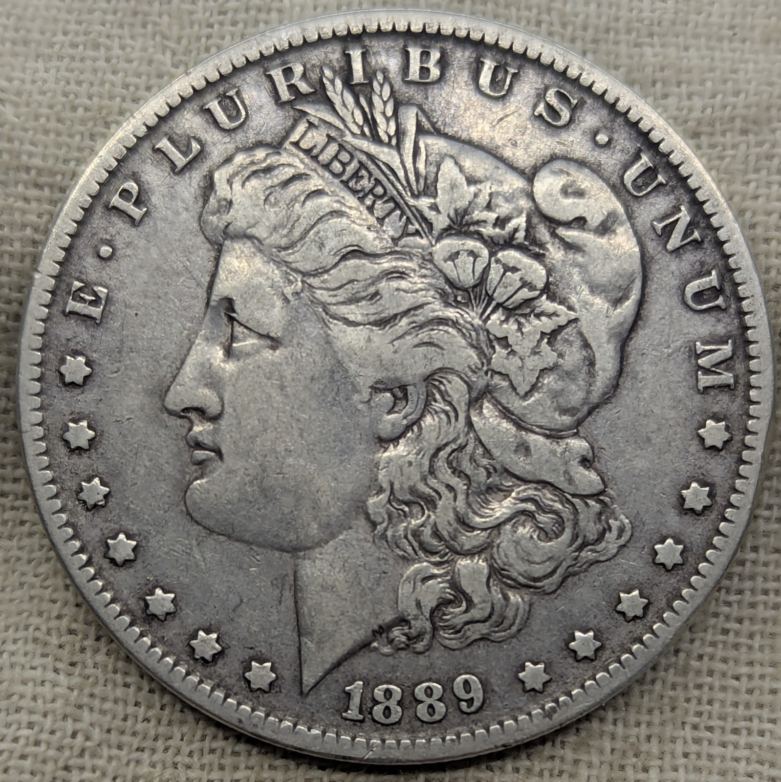 1889 O Morgan Dollar VF+ : Very Fine+, New Orleans Mint - .9 Fine Silver Coin