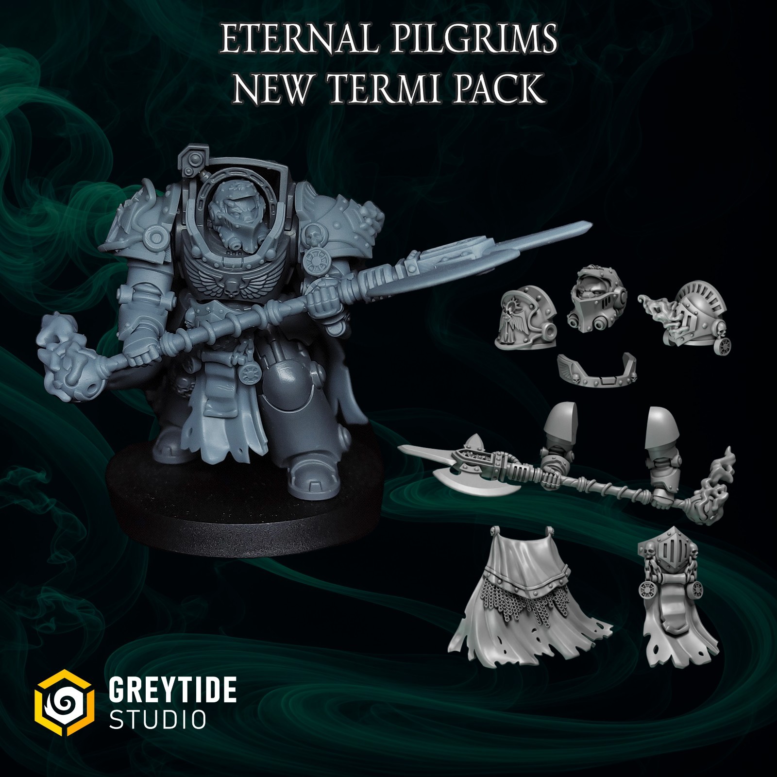 Eternal Pilgrims Big Armor Upgrade Bits | 16K Resin 3D Printed [Greytide]
