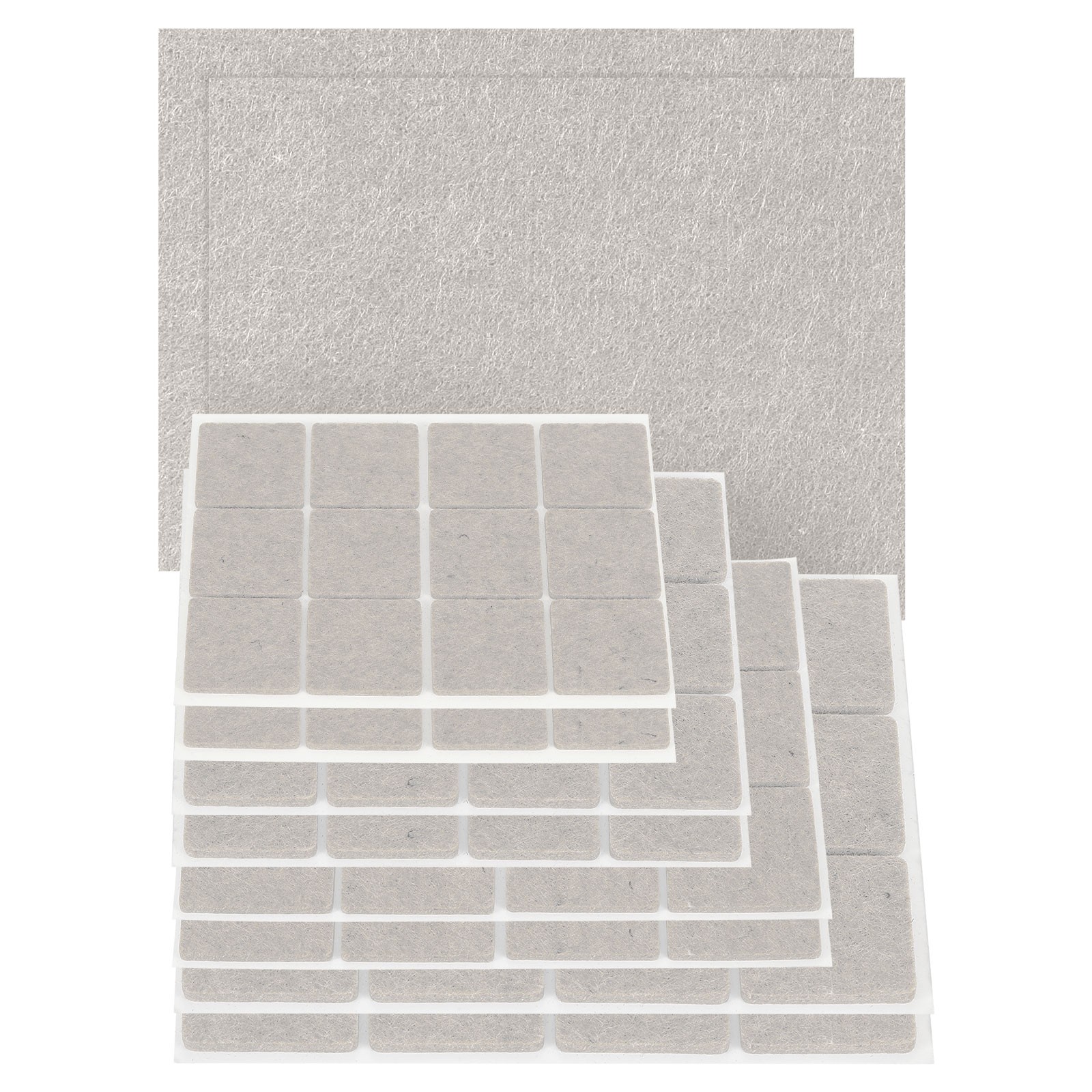 98Pcs Felt Furniture Pads, Square Furniture Feet Floor Protectors, White