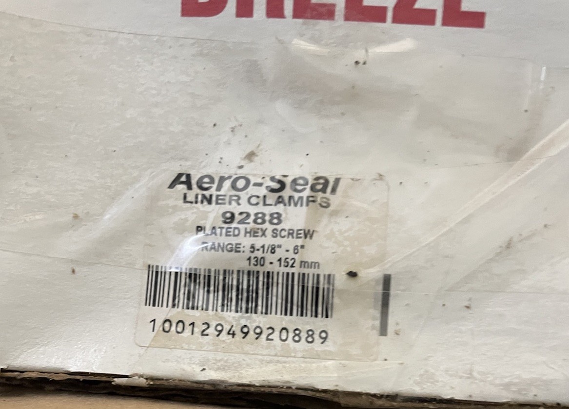BREEZE  9288 PK LINER CLAMPS 5-1/8" - 6"   130-152 mm Stainless Steel/Plated