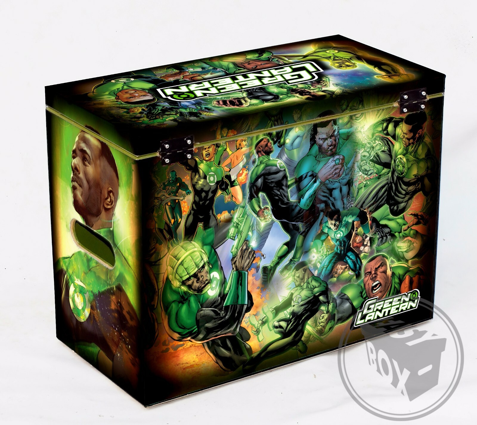 Green Lantern (John Stewart) - Large Comic Book Hard Box Chest MDF