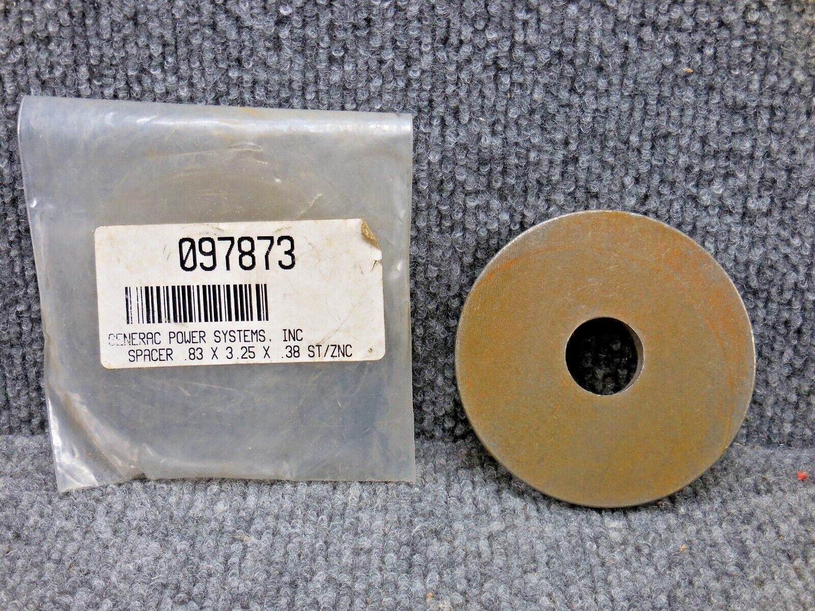 New Unused OEM Genuine Factory Generac 097873 Steel Spacer .83 x 3.25 x .38