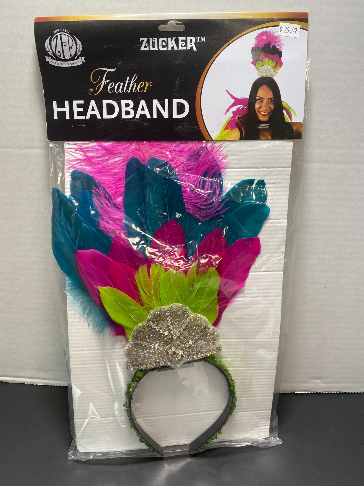 New Zucker Feather Headband Costume~One size