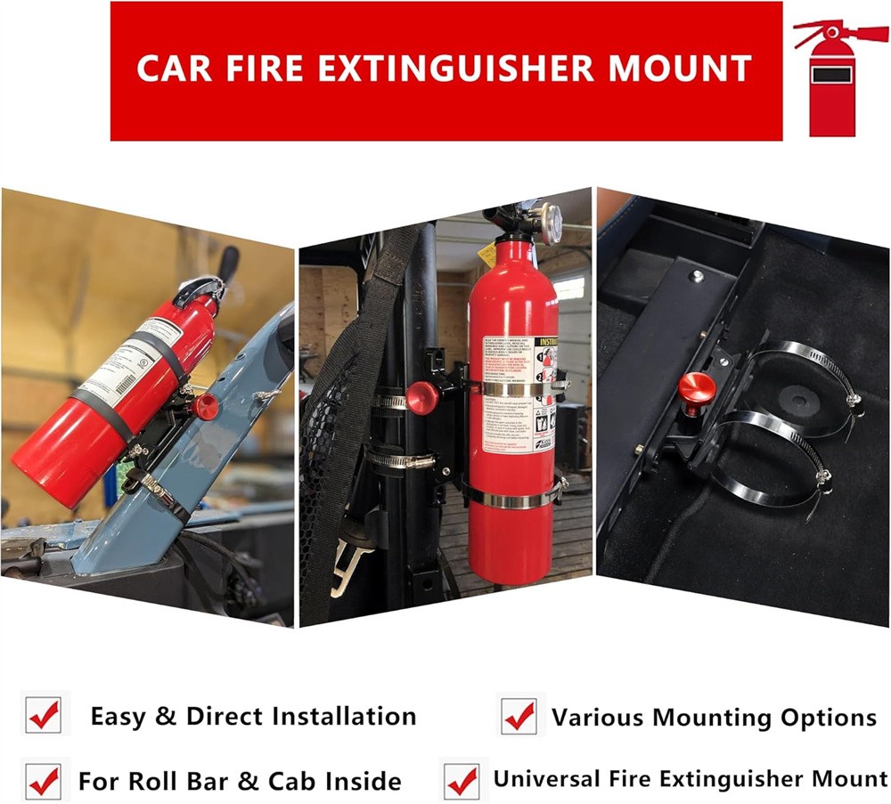Quick Release Fire Extinguisher Mount Bracket Holder Roll Bar Mount For UTV Jeep