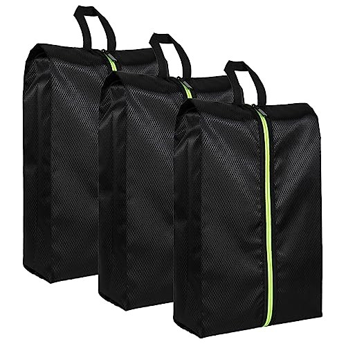 Shoe Bags for Travel - Set of 3 Pack Large Capacity Oxford Fabric Shoe Black