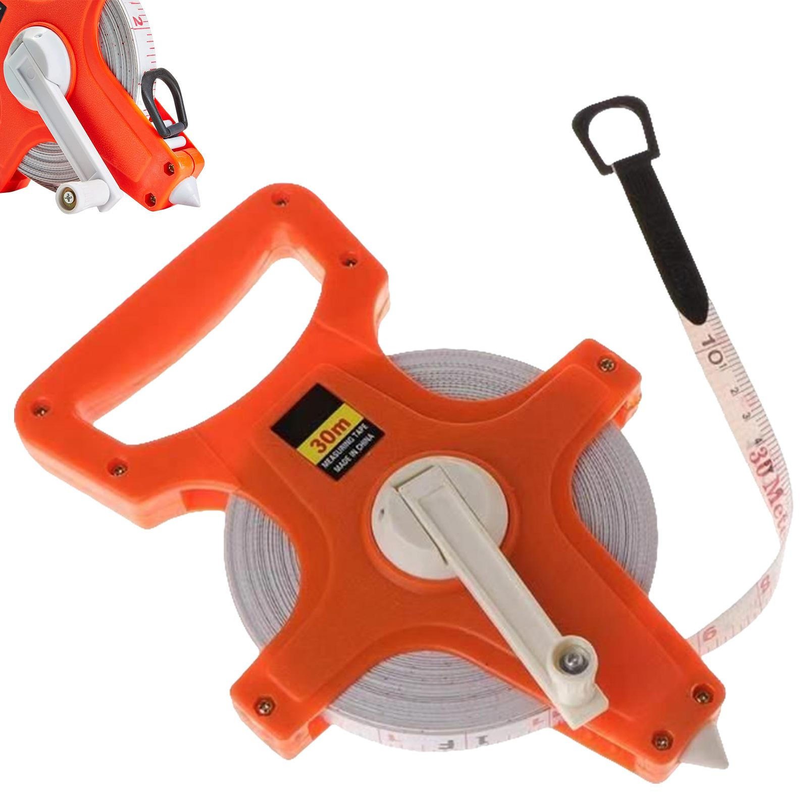 Metric Measuring Tape | 20m/30m Long Fiberglass Tape Measure | W/ Feet And Meter