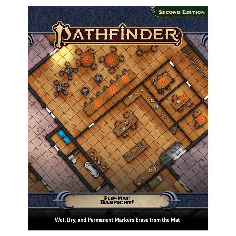 PZO11041-FM Paizo Pathfinder 2nd Edition: Flip-Mat: Barfight!