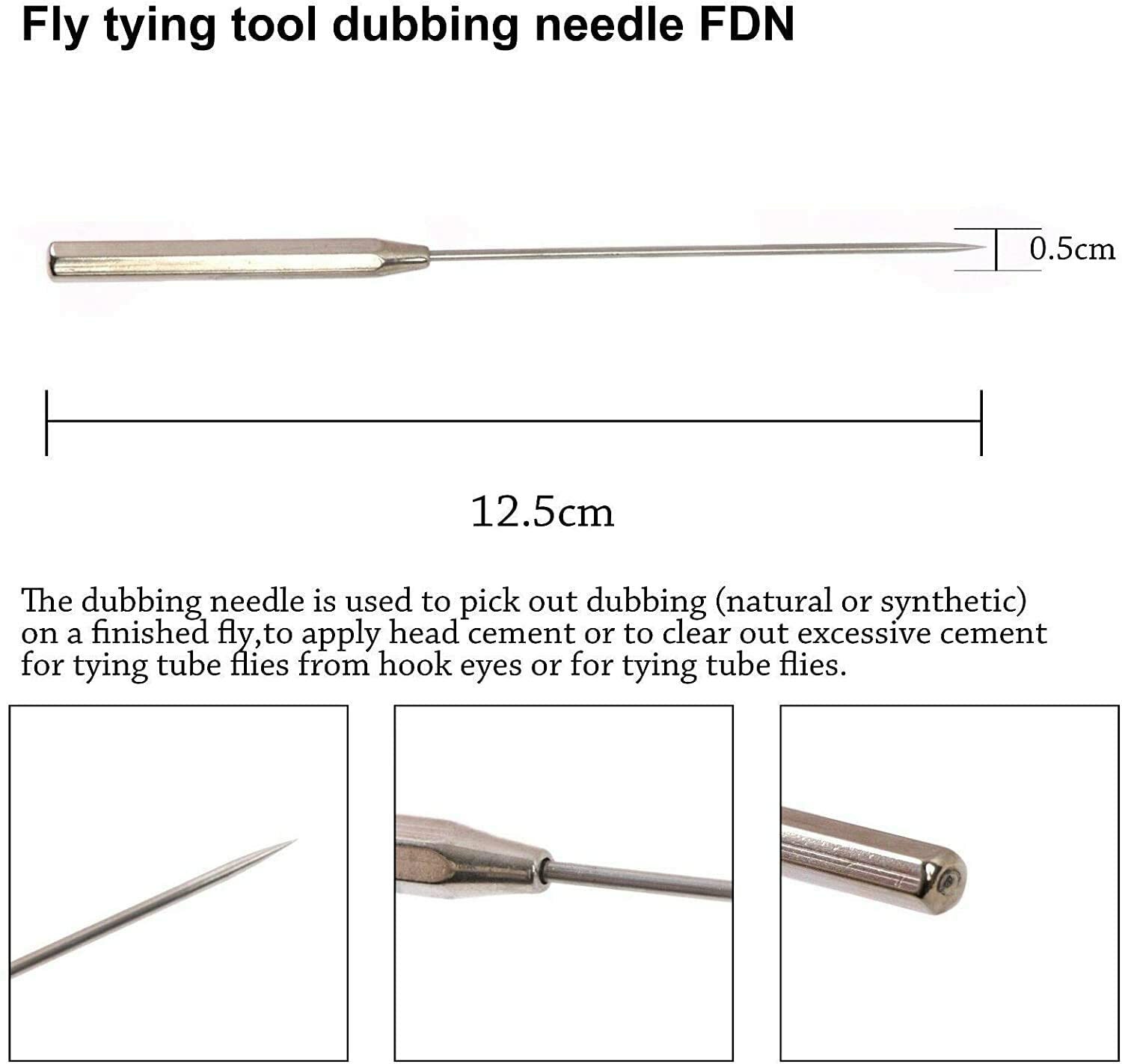 Fly Tying Tool Kit with Box Whip Finisher Dubbing Needle Bobbins