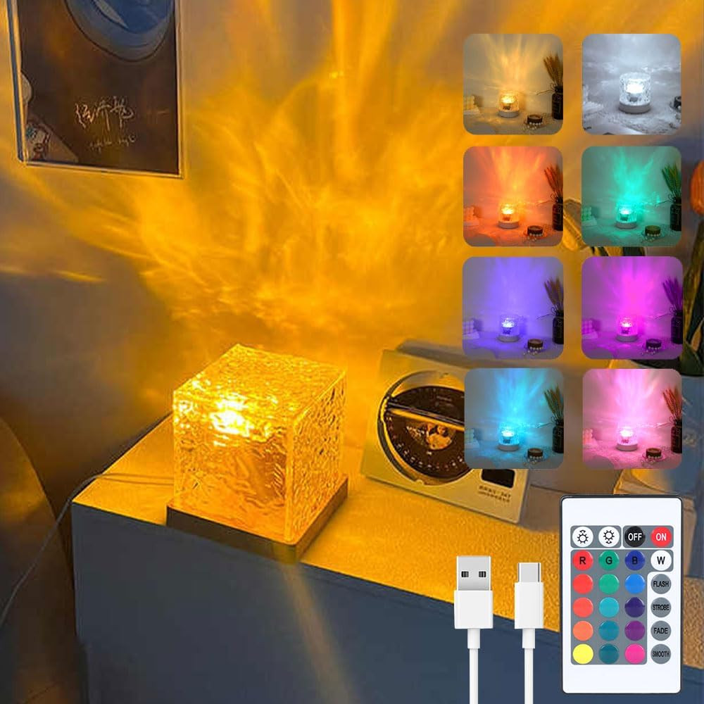 Ocean Wave Ceiling Projector,16 Colors Ocean Wave Light Projector, Water Ripp...