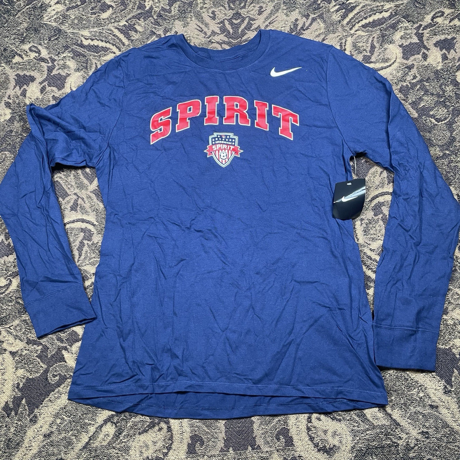 Nike Washington Spirit FC NSWL Navy Blue Long Sleeve Shirt Mens Size Large New