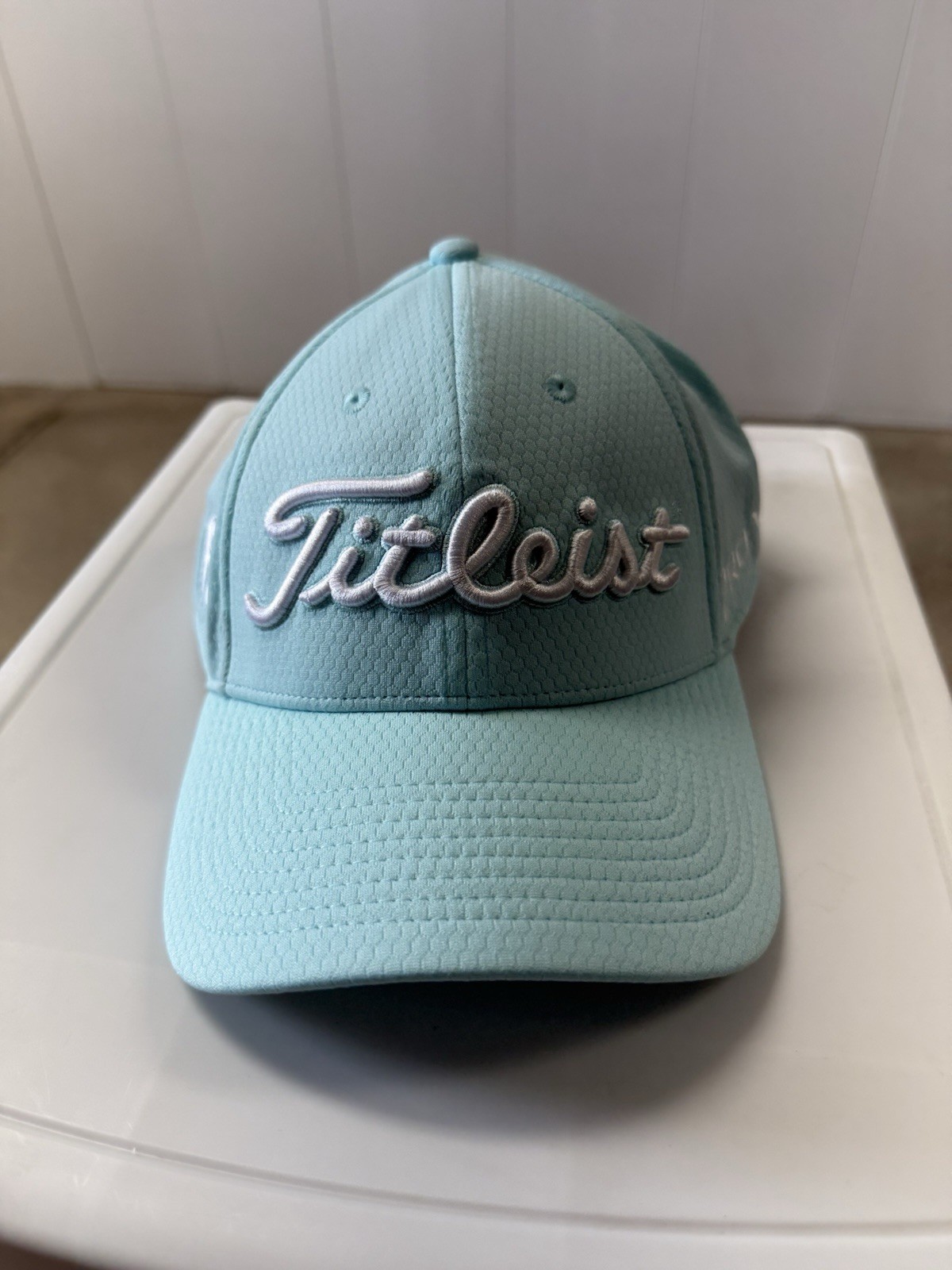 Titleist Golf Hat Tour Stretch Tech FJ ProV1 ELITE AQUA L/XL Fitted Cap