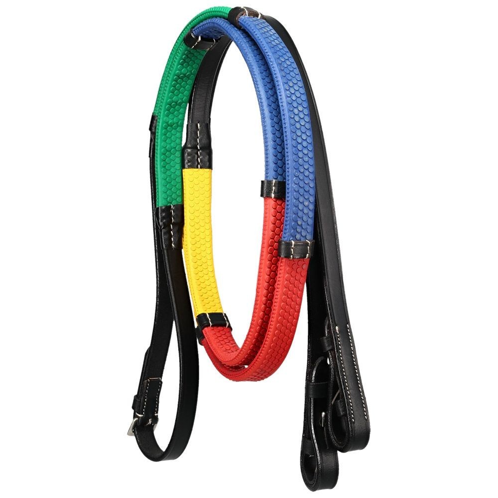 Rubber Grip Schooling Reins- BLACK OR BROWN-HORSE