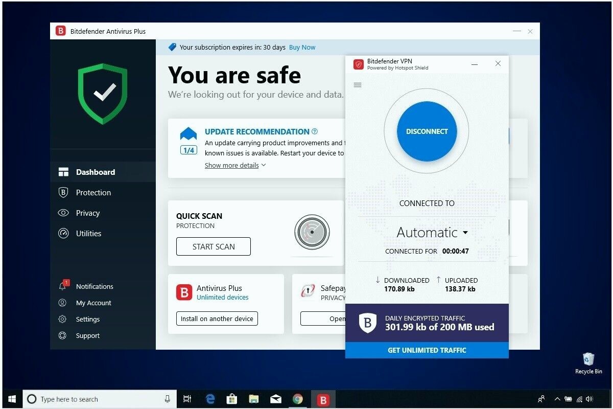 Bitdefender Antivirus Plus 2026 / 2 Years 5 Windows Device - Daily VPN