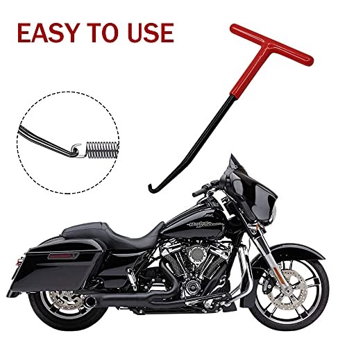 Motorcycle Exhaust Spring Hook, T Shaped Handle Exhaust 2 Pcs -Red & Black)