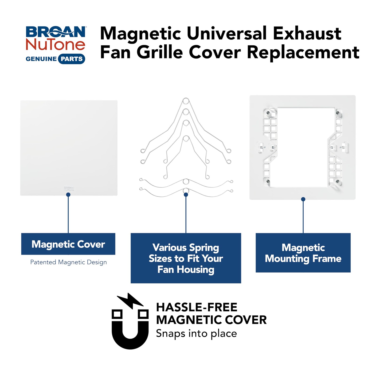 Magnetic Grille Replacement Broan NuTone RCM700 Universal Bath