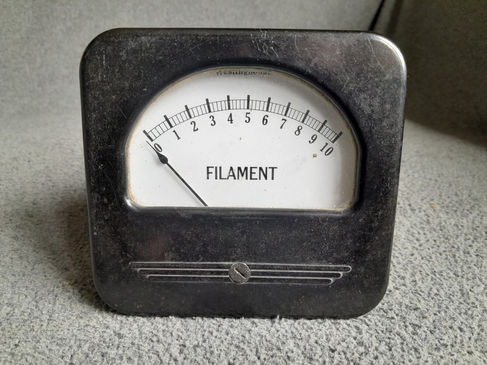 Vintage Bakelite Westinghouse Filament Radio Station Gauge QA-37 Style 1055633
