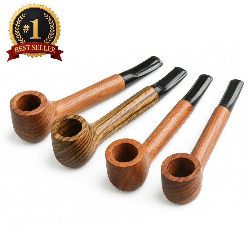 Classic 4" Wood Smoking Pipe with accessories- Perfect Gift for Smokers