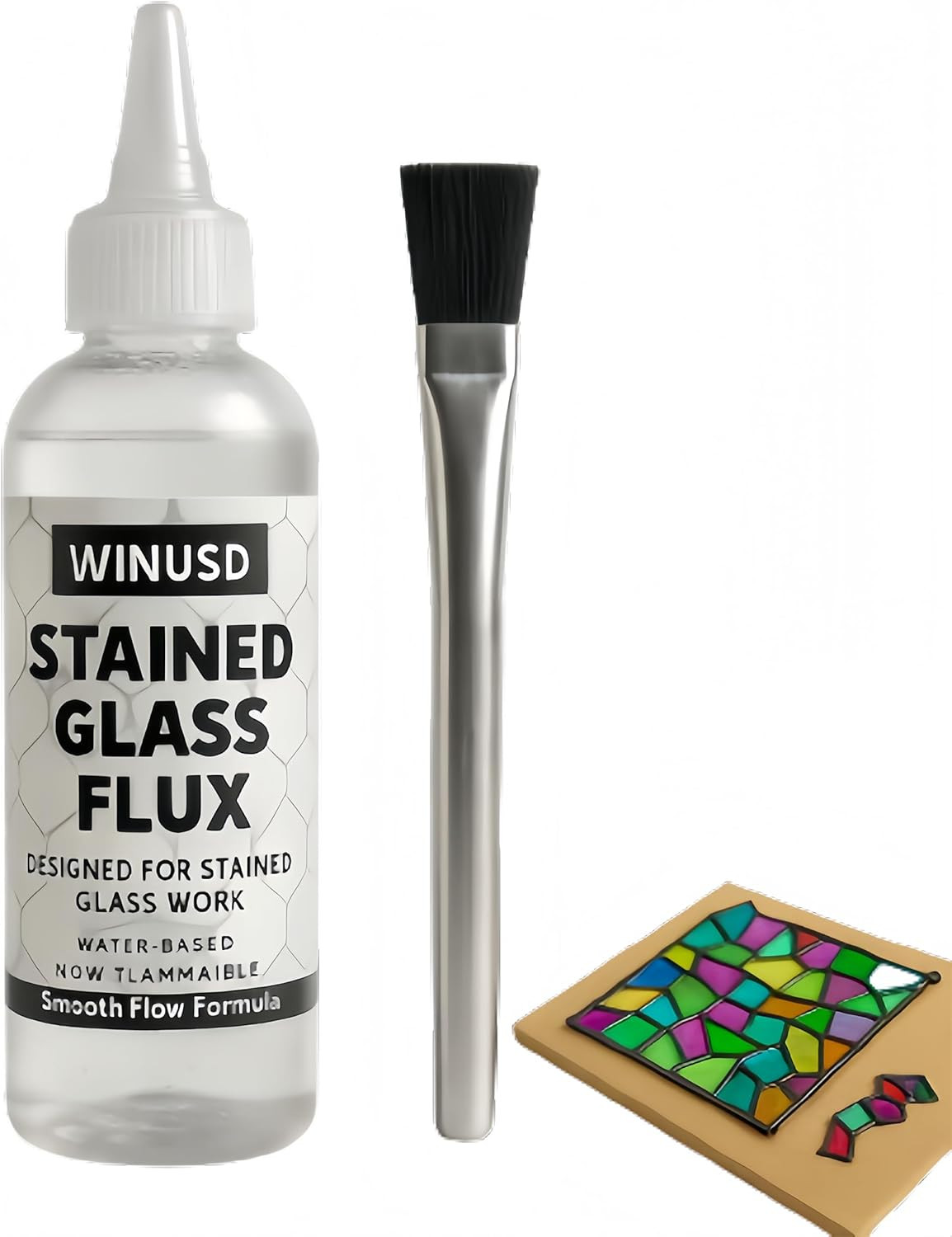 4Oz Solder Flux for Stained Glass Soldering, Liquid Zinc Flux for Stained Glass