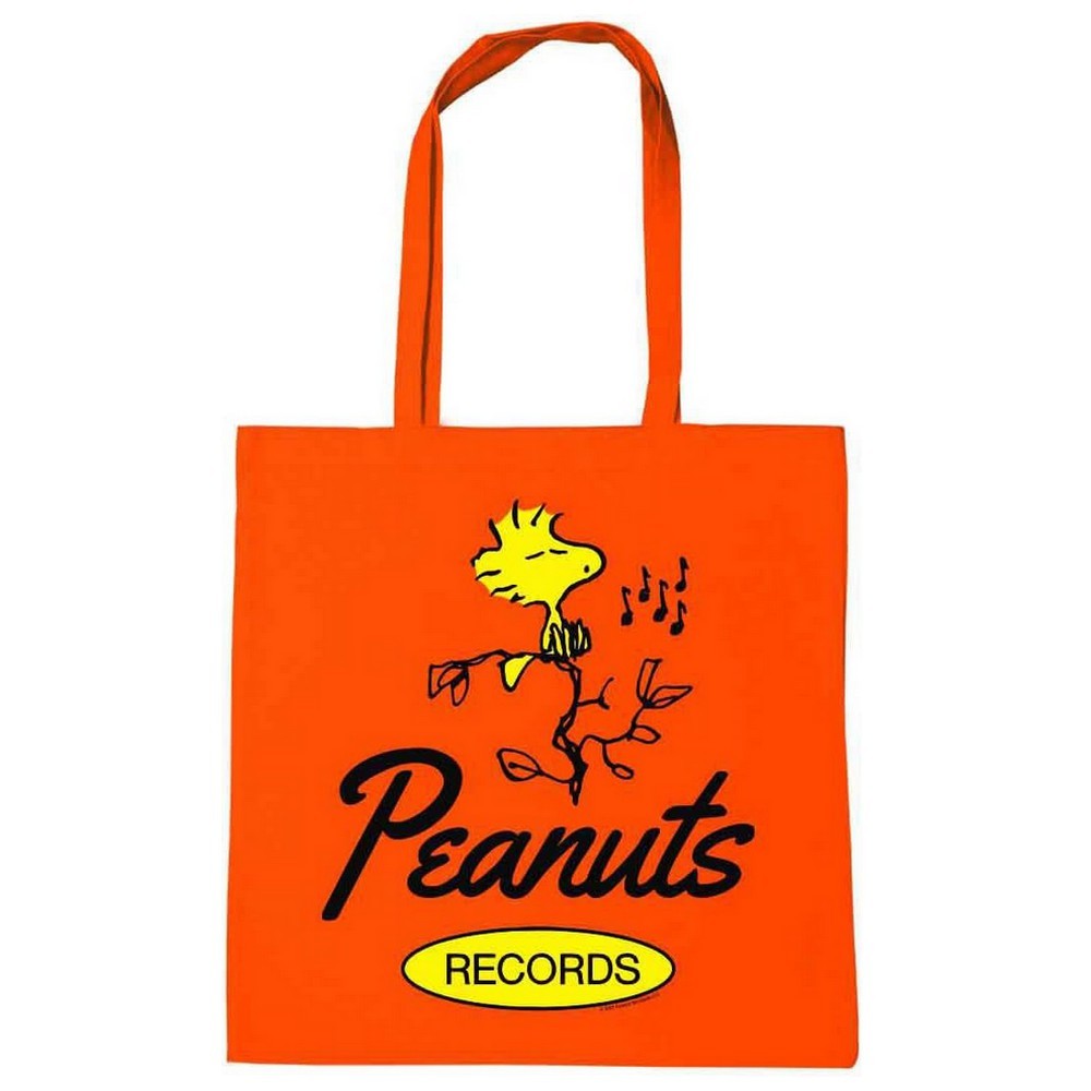 Logoshirt® Peanuts Snoopy Cotton Bag, Woodstock Records Orange (38x42cm)