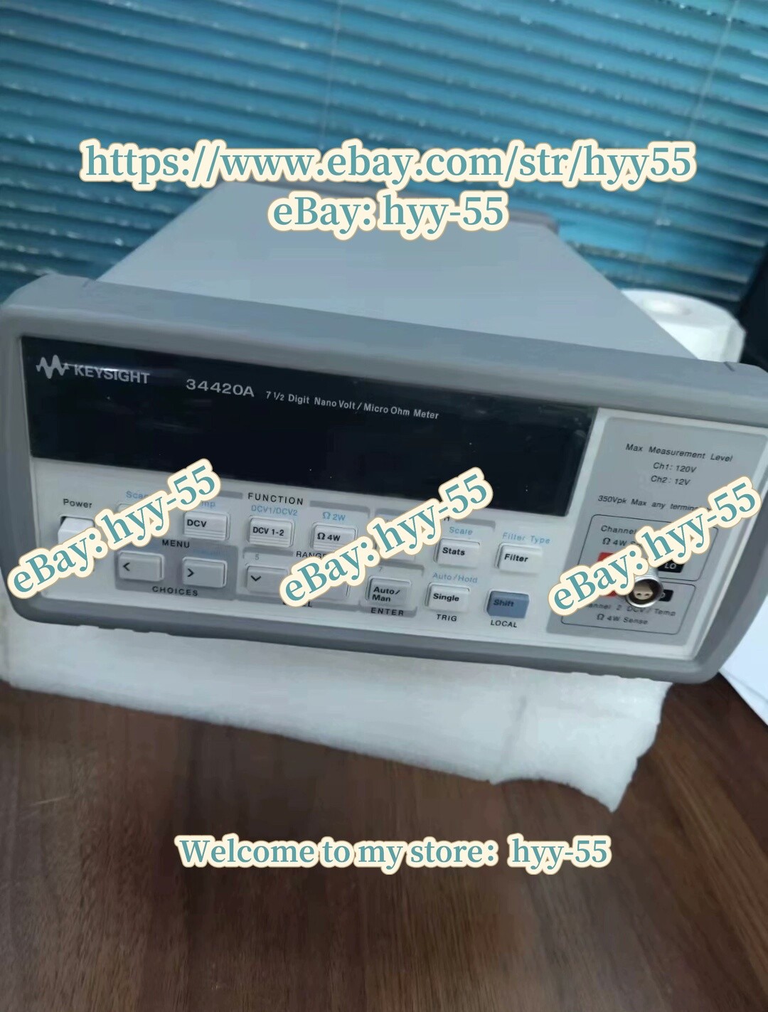 HP Agilent Keysight 34420A 7 1/2 bit nanovolt/Appearance with cable