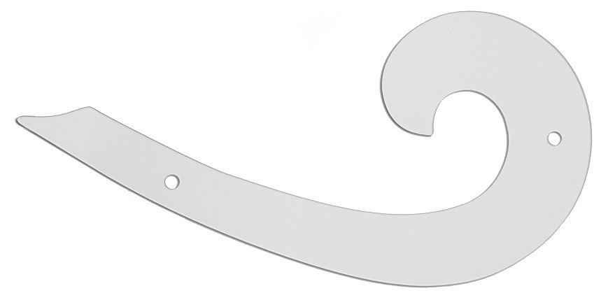DESIGNERS Plastic Transparent French Curve (FC-17)17" To mark armholes& neckline