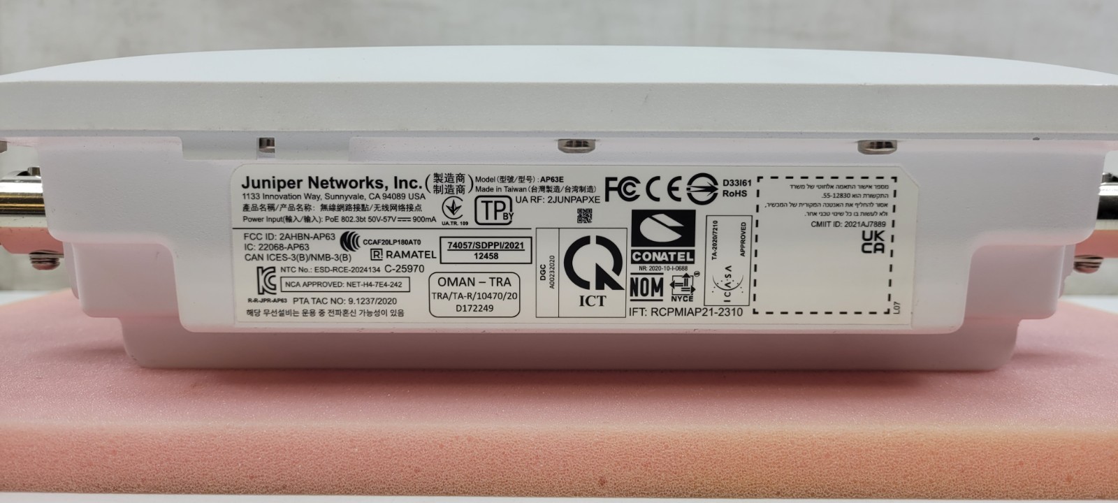 JUNIPER MIST AP63E-US WIRELESS ACCESS POINT AP63E ( NO ACCESSORIES )