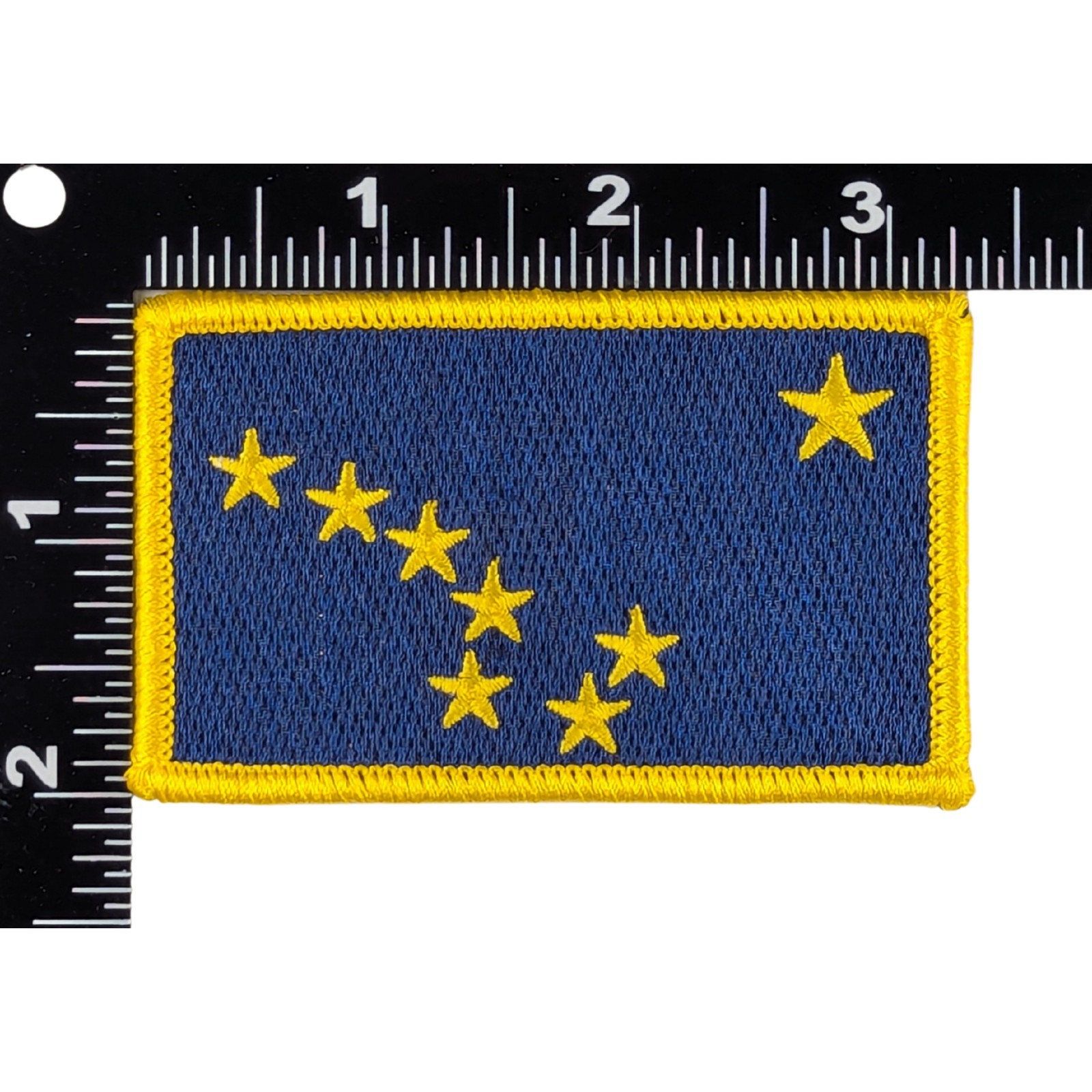 Alaska State Defense Force (ASDF) Uniform Flag Patch; Full Color; Hook Fastener