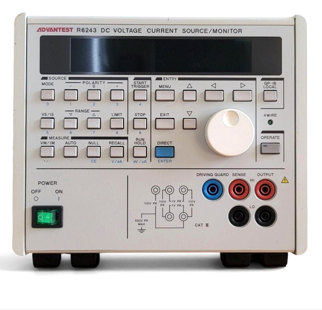 ADVANTEST R6243 DC Voltage Current Source Monitor TFT Display Mod Tested