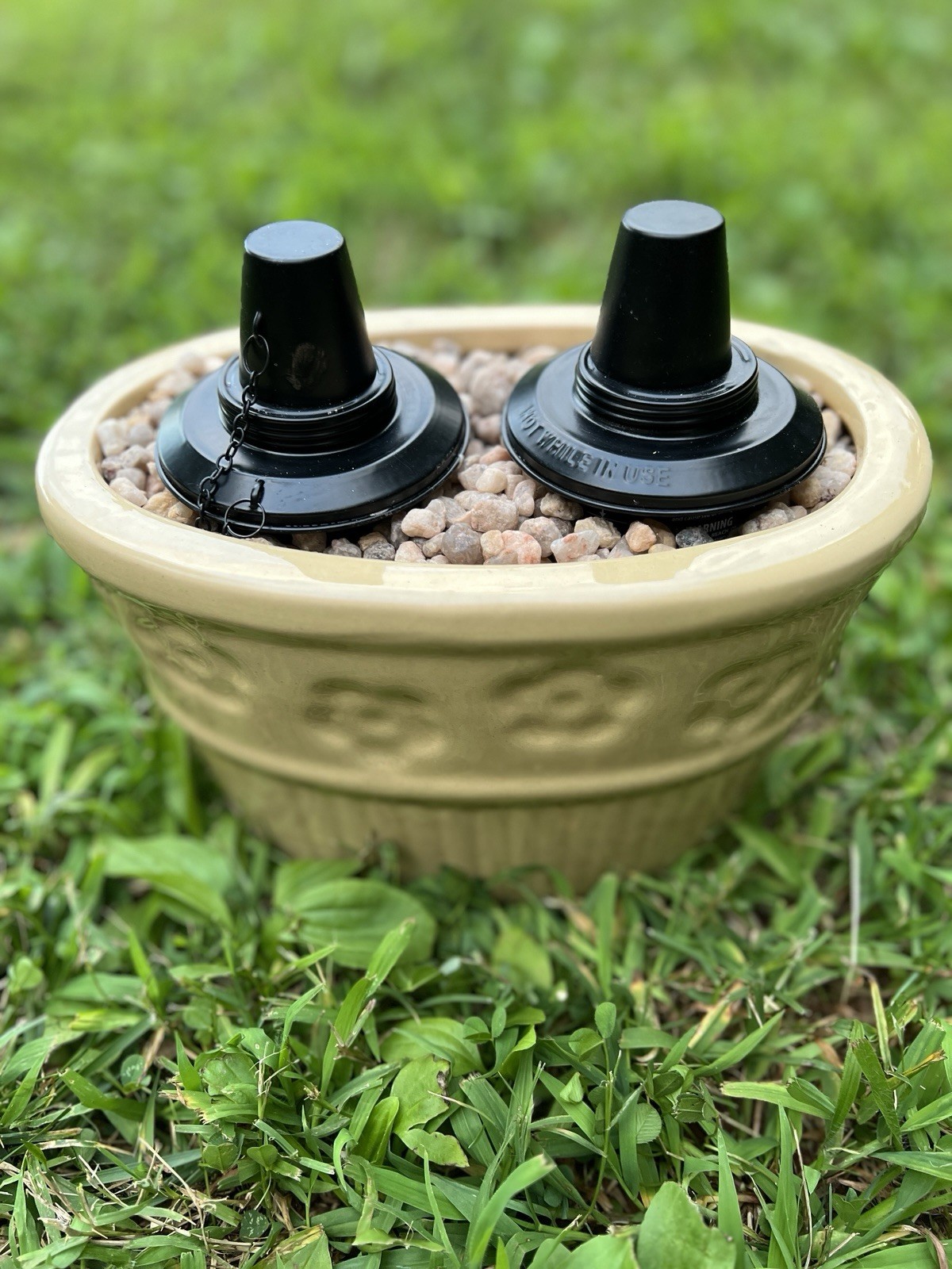Hand made tabletop torch , perfect for your outdoor space. Made By 16 Year Old
