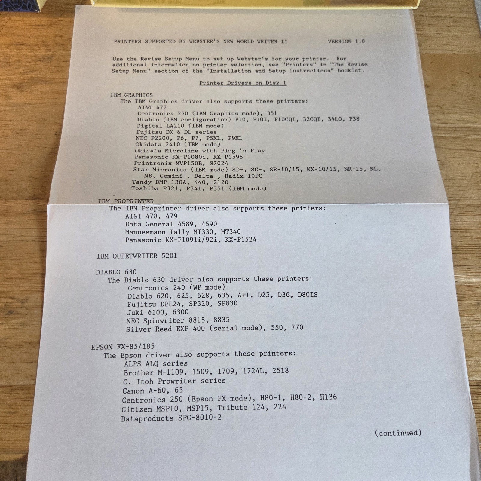 VTG Simon & Schuster Webster's NewWorld Writer II for IBM/DOS *COMPLETE*